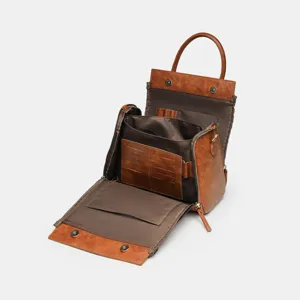 Sac cabas fourre-tout vintage en cuir PU pour femme, grand sac bandoulière décontracté chic.