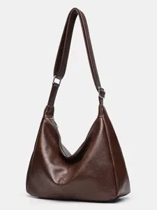 2025 Neue Mode Retro Braune Umhängetasche Große Kapazität Weiches Leder Crossbody Tasche
