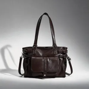 Γυναικείο Τσάντα Tote από Συνθετικό Δέρμα Vintage Casual Μεγάλης Χωρητικότητας Τσάντα Ώμου Commuter