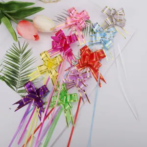 Colorful pull bows for gift wrapping wedding party decoration multi-color ribbon bows