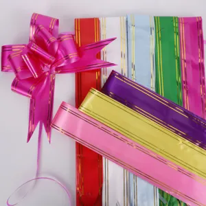 Colorful pull bows and ribbons for gift wrapping, wedding party and holiday decoration supplies.
