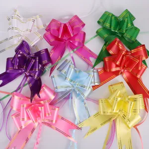 Colorful pull bows set for gift wrapping, wedding decoration, party favors and crafts. Multi-color.