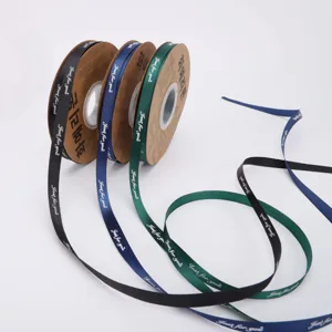 High-end English printed ribbon rolls for floral gift wrapping and beautiful party decorations.