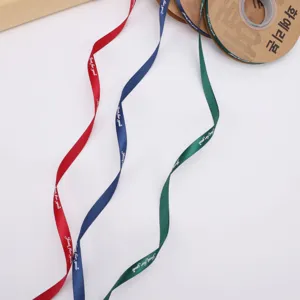 High-end floral packaging ribbon satin gift ribbon with Just for you print red blue green