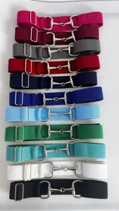 Elastic waist belt set with metal buckle, multi-color high elasticity stretch belts for daily wear.
