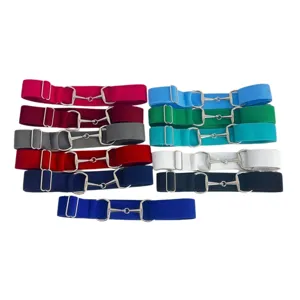 Unisex High Elastic Stretch Waist Belt Metal Horseshoe Buckle Casual Dress Waist Band Fashion Accessories Daily Wear