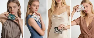 Portafoglio corto donna stampa cartone animato simpatico porta carte tasca moda chic