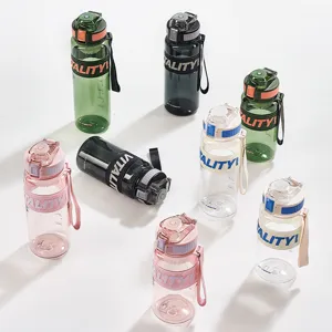 Große Kapazität Plastik Sport Trinkflasche Mit Teesieb Tragbare Ausfallsichere Fitness Outdoor Reise
