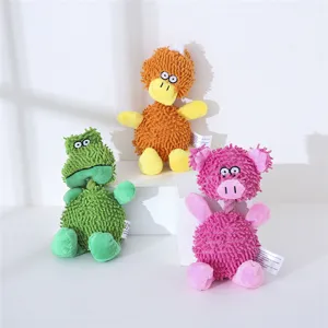Plush Squeaky Dog Toy Chew Teething Pet Supplies Cute Animal Shape Interactive Toy For Small Dogs Boredom Relief