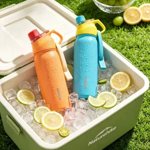 Bouteille isotherme en acier inoxydable grande capacite gourde sport pour camping