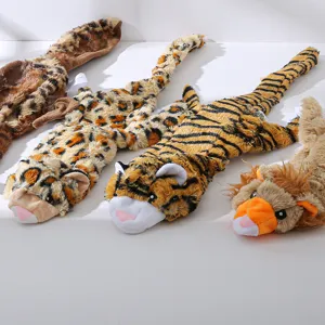 Giocattolo Sonoro in Peluche per Animali Domestici Forma di Animale Carina Resistente ai Morsi Pulizia dei Denti Giocattolo Interattivo per Cani