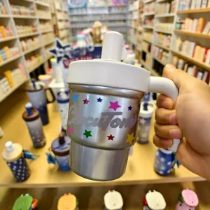 Edelstahl Becher mit Griff grosse Kapazitaet isolierte Kaffeetasse fuer Buero und Reisen