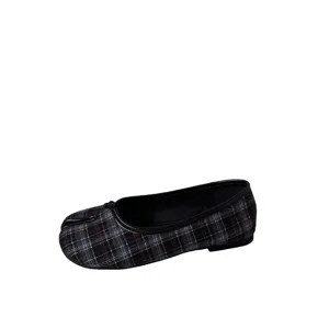 Scarpe basse classiche a quadri con punta divisa da donna scarpe casual tabi eleganti