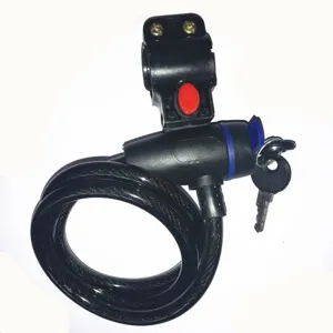 Vue de detail de l'antivol cable velo, securite robuste en acier pour le vtt.