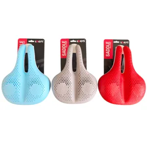 Comfortable bicycle saddle with breathable holes, thick silicone gel bike seat cushion for mountain bikes.