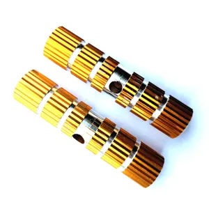 Aluminium Fahrrad Pegs Fußstütze 100mm solide Hinterachse Mountainbike Zubehör in Gold