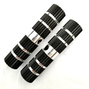 Aluminium Fahrrad Stunt Pegs Detail, rutschfestes Design für Mountainbike Hinterachse.