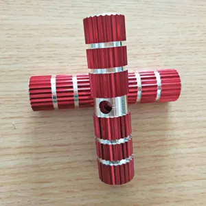 Aluminum alloy bicycle stunt pegs mountain bike rear axle foot pedal red pairs