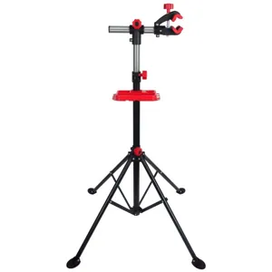 Bicycle Repair Stand Foldable Mountain Bike Maintenance Workstation Cycling Tool With Adjustable Clamp And Tool Tray