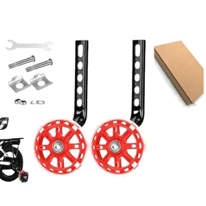 Ruedas de entrenamiento para bicicleta infantil con soportes y kit de tornillos de 12 a 20 pulgadas