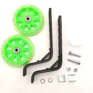 Kit de repuesto de ruedas de entrenamiento para bicicleta infantil con ruedas con luz y soportes