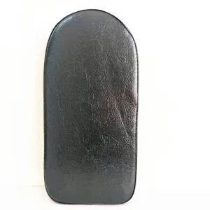 Black bicycle rear seat cushion, soft leather bike rack child seat pad for mountain bike.