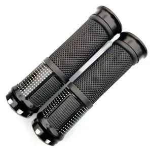 Bicycle handlebar grips black rubber aluminum alloy anti-slip mountain bike parts