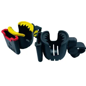 Supporto porta tazza universale 2 in 1 per bici e moto con denti in silicone antiscivolo.