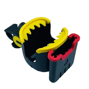 Portabicchieri passeggino 2 in 1 con supporto telefono, design mostro carino, universale bici.