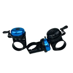 Bicycle bell for mountain bikes with clear sound, easy to install handle ring and trigger.