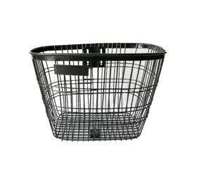 Black wire bicycle basket front mount front storage basket for cycling commuting bike accessory