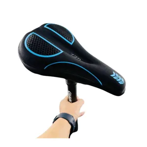 Housse de selle de vélo en silicone épaissie avec design en nid d'abeille pour un confort optimal.
