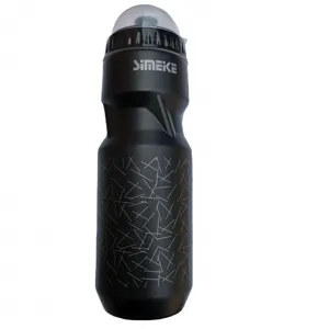 Borraccia sportiva nera da 750 ml con coperchio antipolvere, ideale per mountain bike e fitness all'aperto.
