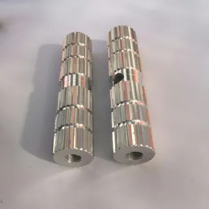 Aluminium Fahrrad Peg Detailaufnahme, massiver Fussrasten mit rutschfester Riffelung.