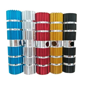 Bicycle Aluminum Alloy Extended Foot Pegs Solid Hollow Stunt Pegs Mountain Bike Rear Seat Footrests Cycling Accessories