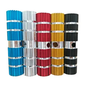Aluminum Alloy Bicycle Foot Pegs Rear Stunt Pegs Bicycle Axle Footrests 5 Colors