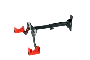 Supporto murale per bicicletta di montagna retrattile con ganci doppi per riparazione.