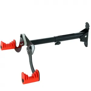 Supporto Murale Regolabile per Bici Scaffale Retrattile per Biciclette con Doppi Ganci