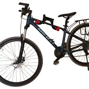 Supporto da parete retrattile per bicicletta con gancio doppio per mountain bike.