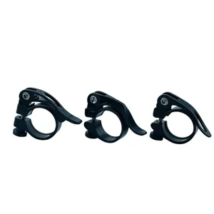 Black aluminum alloy bicycle seatpost clamp quick release bike seat post clamp 3pcs set