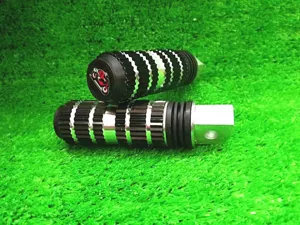 Universal motorcycle rear foot pegs aluminum alloy anti-slip folding foot rests pedals black silver