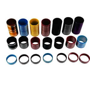 Distanziali per serie sterzo bici in alluminio, rondelle per forcella MTB colorate assortite.