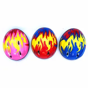 Casque de sport reglable pour enfants avec motif de flamme cool pour cyclisme et patinage 91c