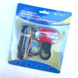 Ensemble de feux avant et arrière LED pour vélo étanche kit de lampe d'avertissement