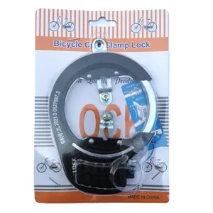 Bicycle Combination Clamp Lock Security Ring Lock for Mountain Bikes and Folding Bikes