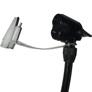 Floor pump replacement head detail, dual valve adapter and inflation needles for bikes and balls.