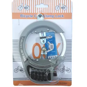 Bicycle combination clamp lock, secure horseshoe lock for mountain and folding bikes easily.