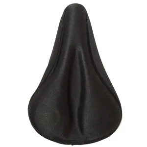 Housse de selle de vélo en silicone noire pour VTT, coussin de protection ergonomique.
