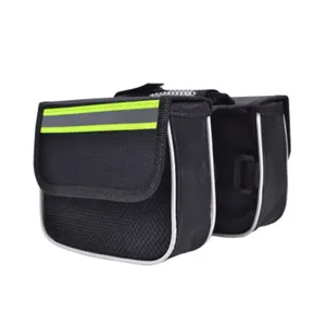 Bicycle Top Tube Bag Hard Shell Mountain Bike Front Frame Storage Pouch With Reflective Strip Cycling Accessories