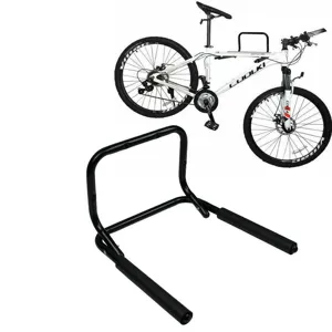 Duurzame zwarte metalen fietsenwandensteun voor veilige opslag binnenshuis en parkeerhouder.